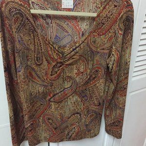 Shiny paisley top